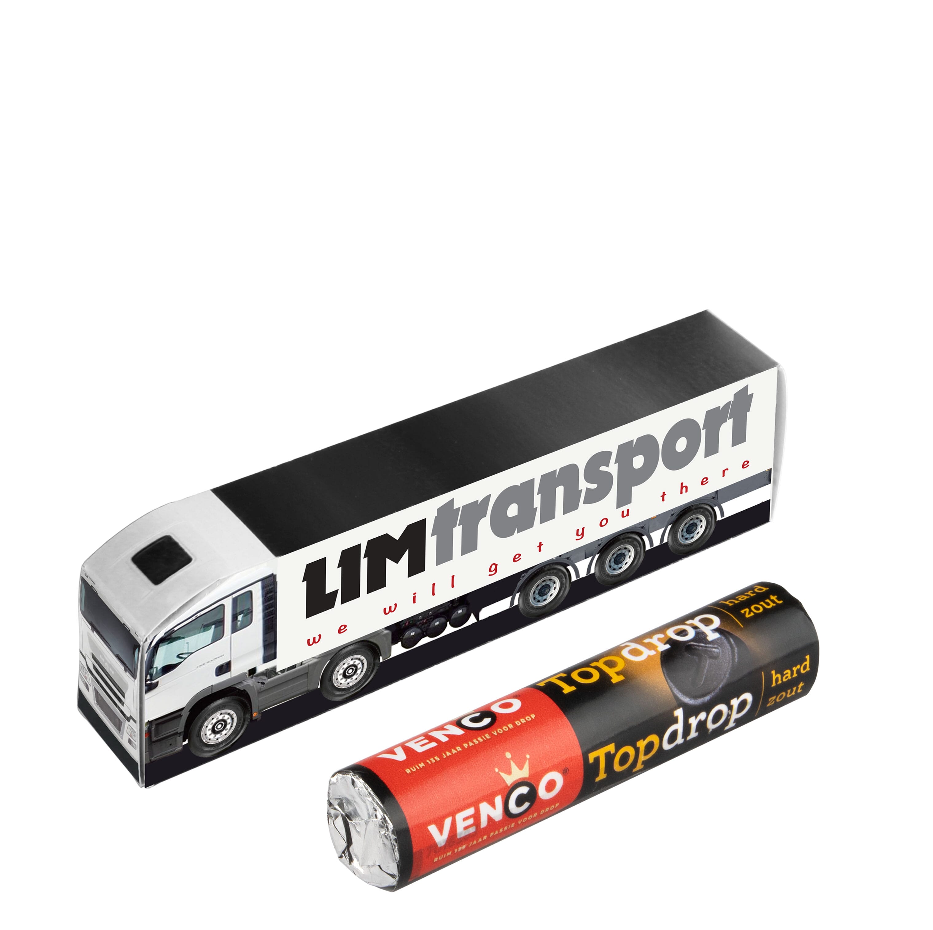 Mini LKW mit einer Rolle Süßigkeiten