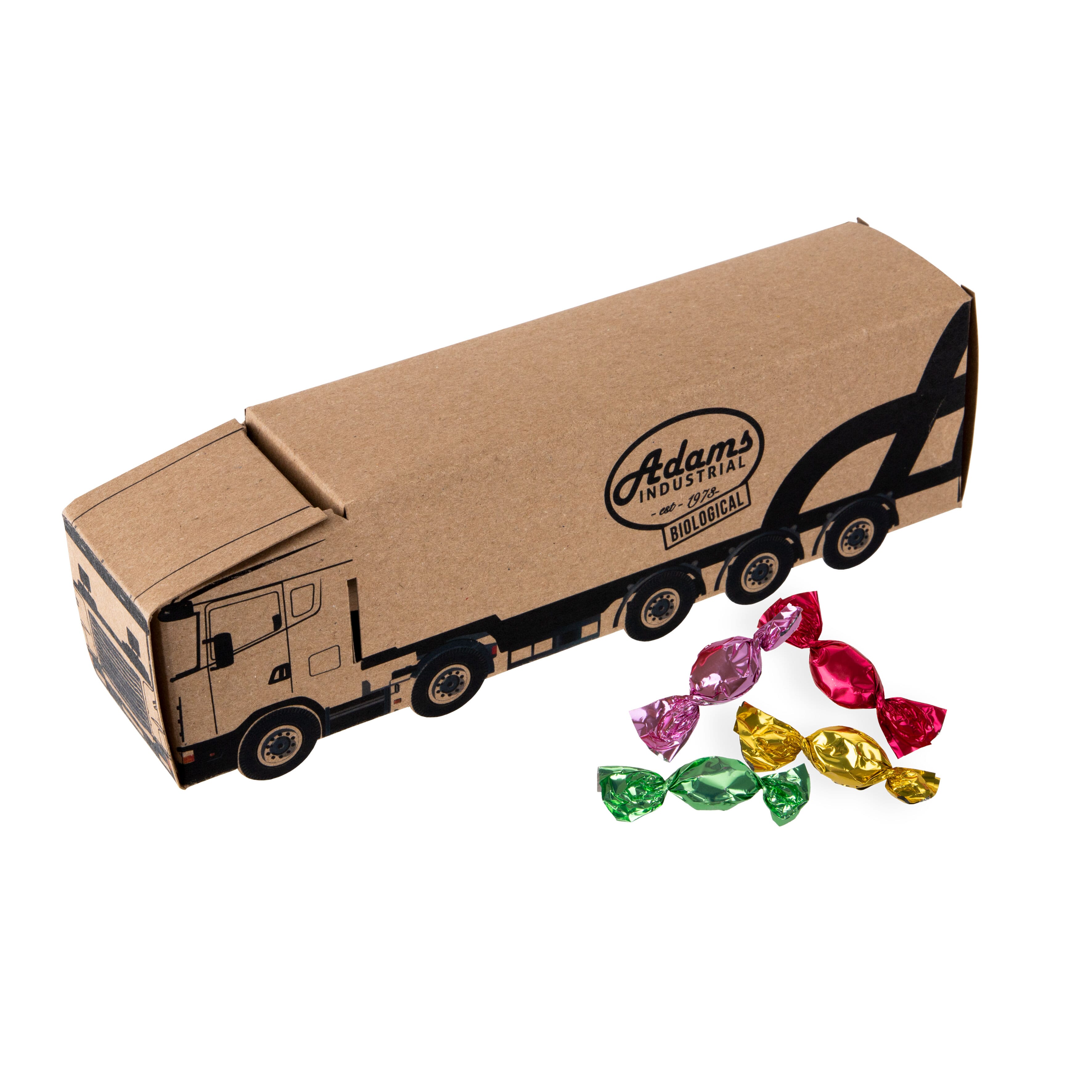LKW aus Kraftpapier mit Metallic Sweets