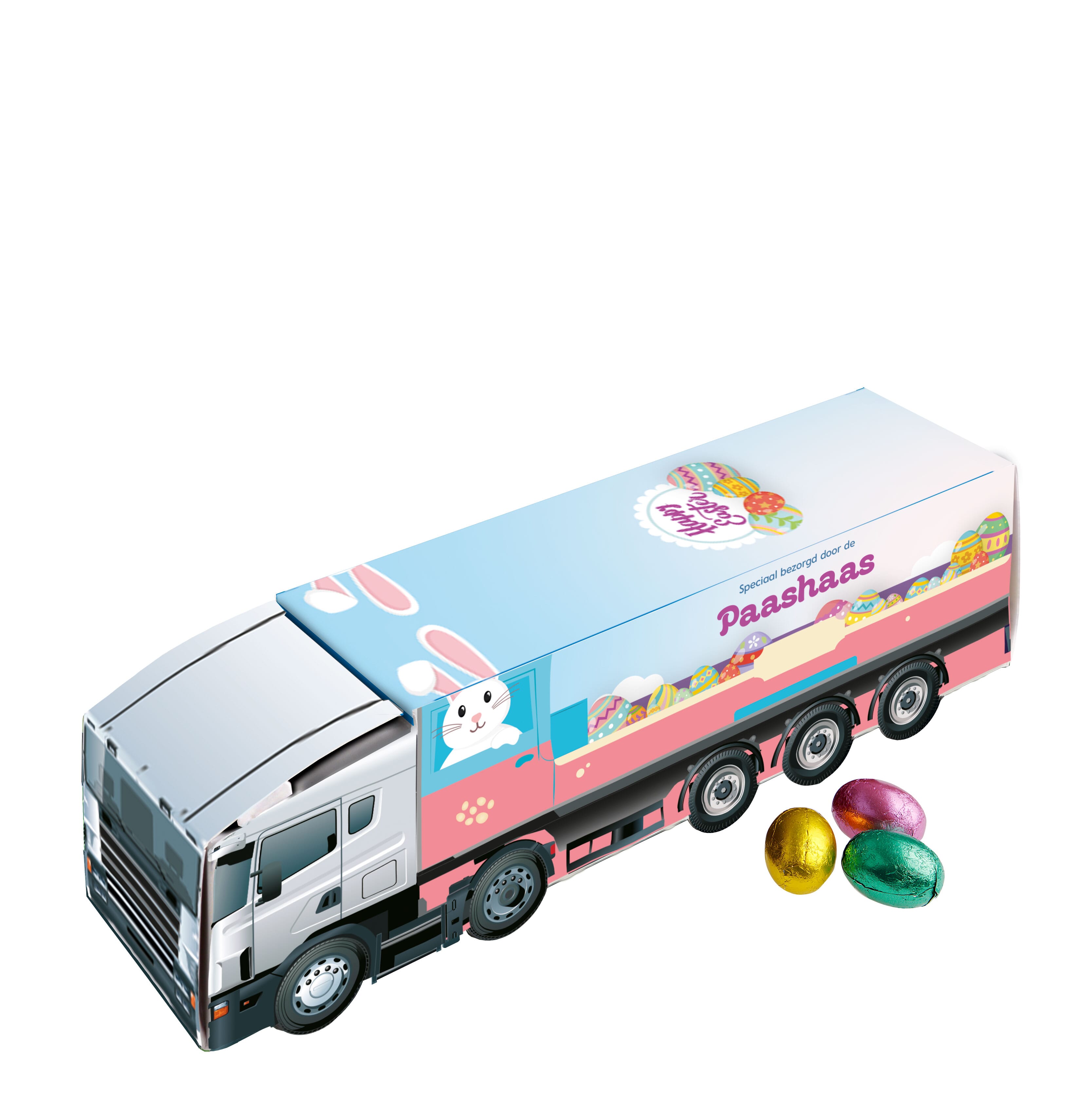 Lkw mit Osterschokolade