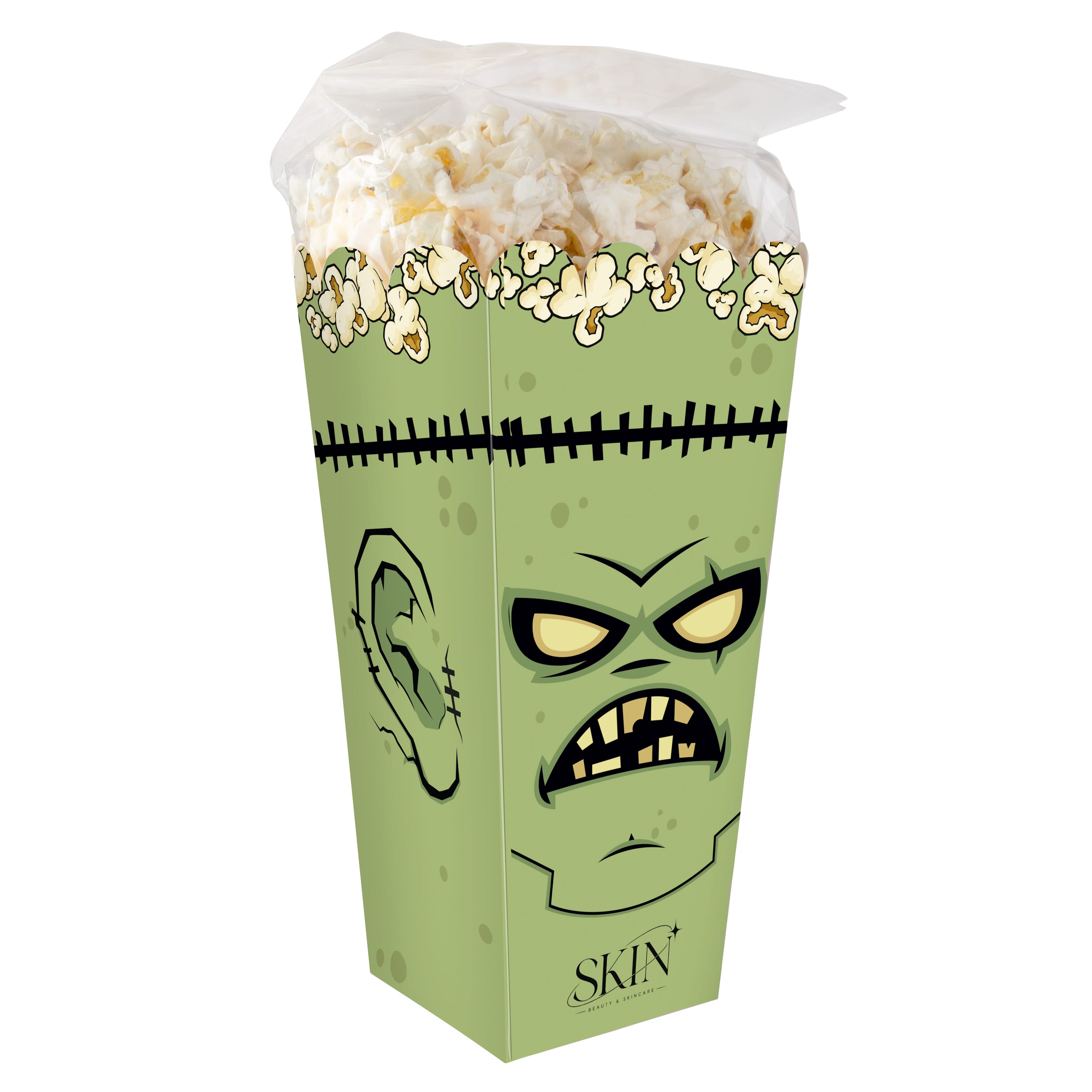 Schachtel mit salzigem Popcorn