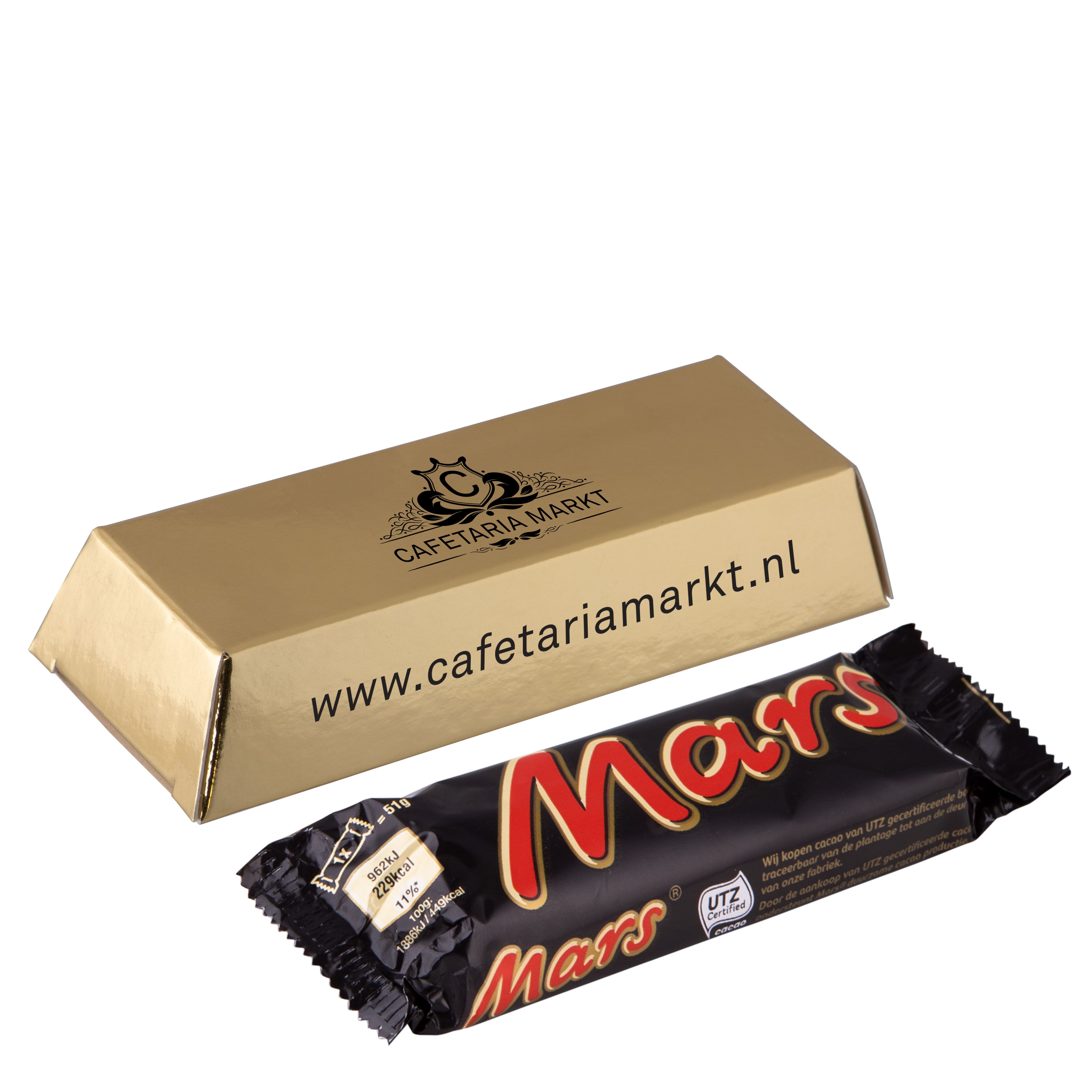 Goldbarren mit Schokoriegel