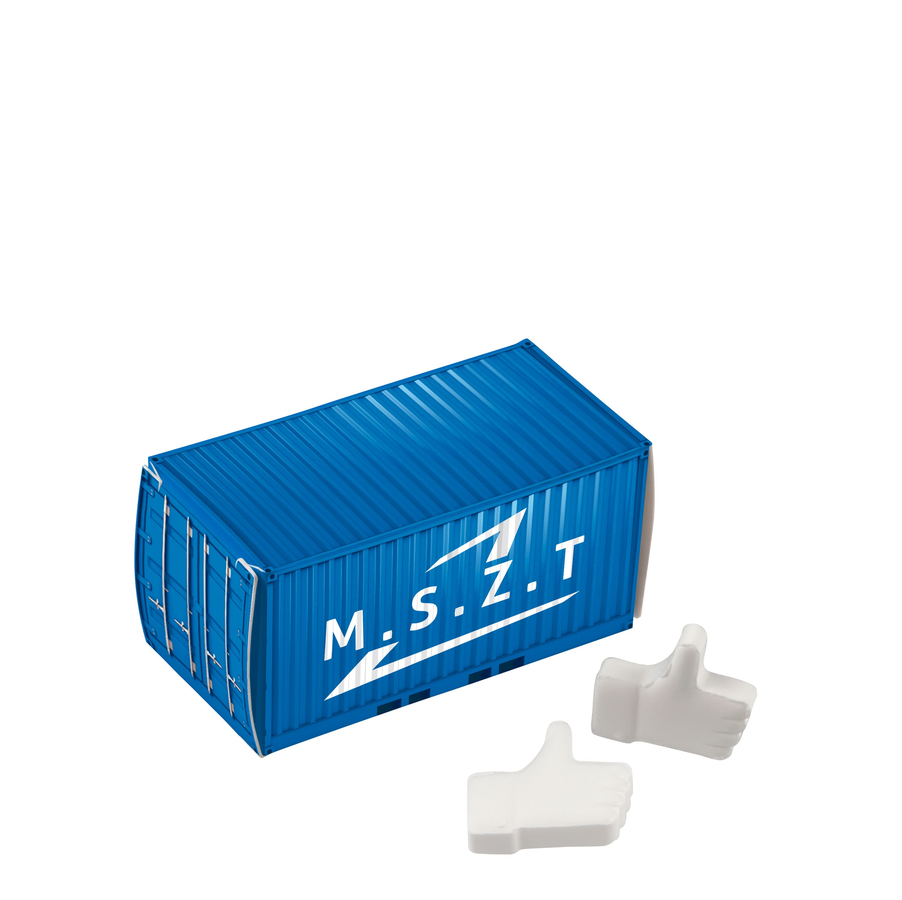 Mit Pfefferminz gefüllte Containerbox