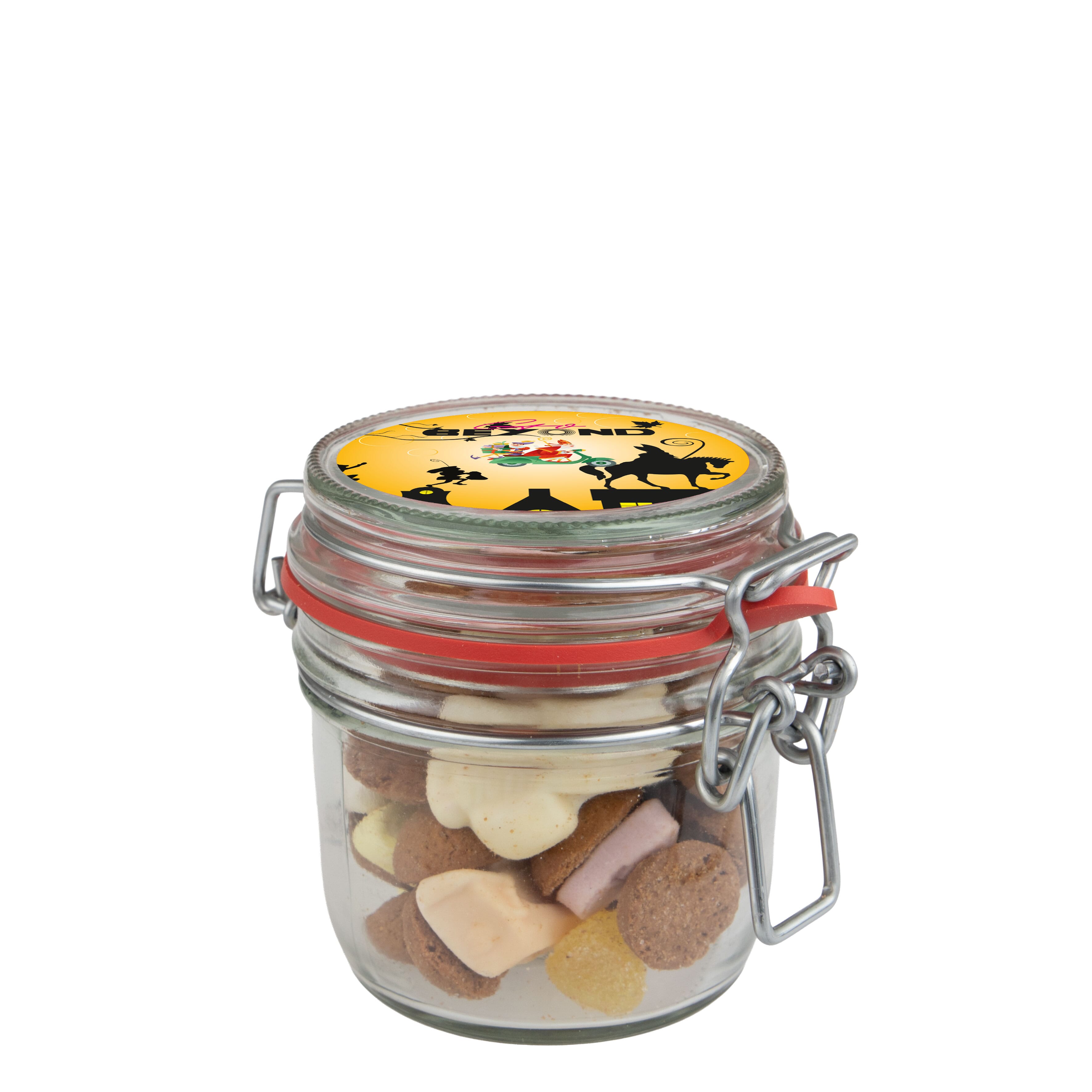 Midi Weckglas 0,25 L gefüllt mit Süßigkeiten (Höhe 9 cm)