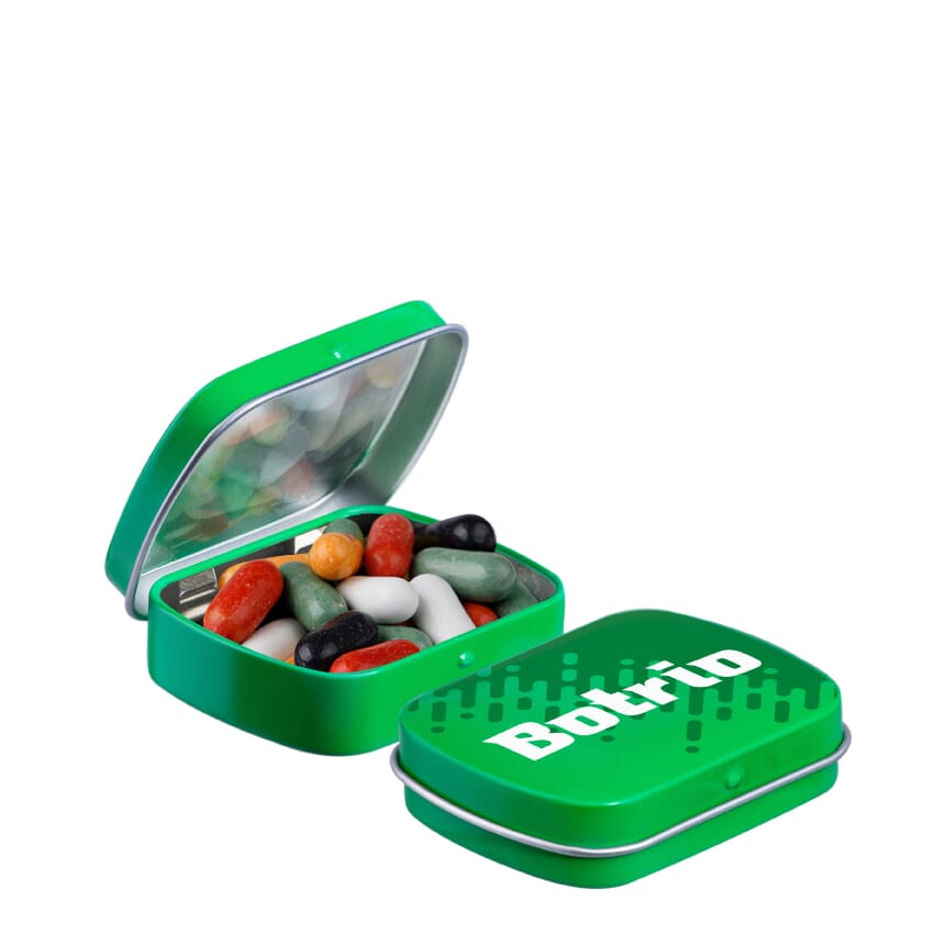 Mini Klappdeckeldose mit Süßigkeiten