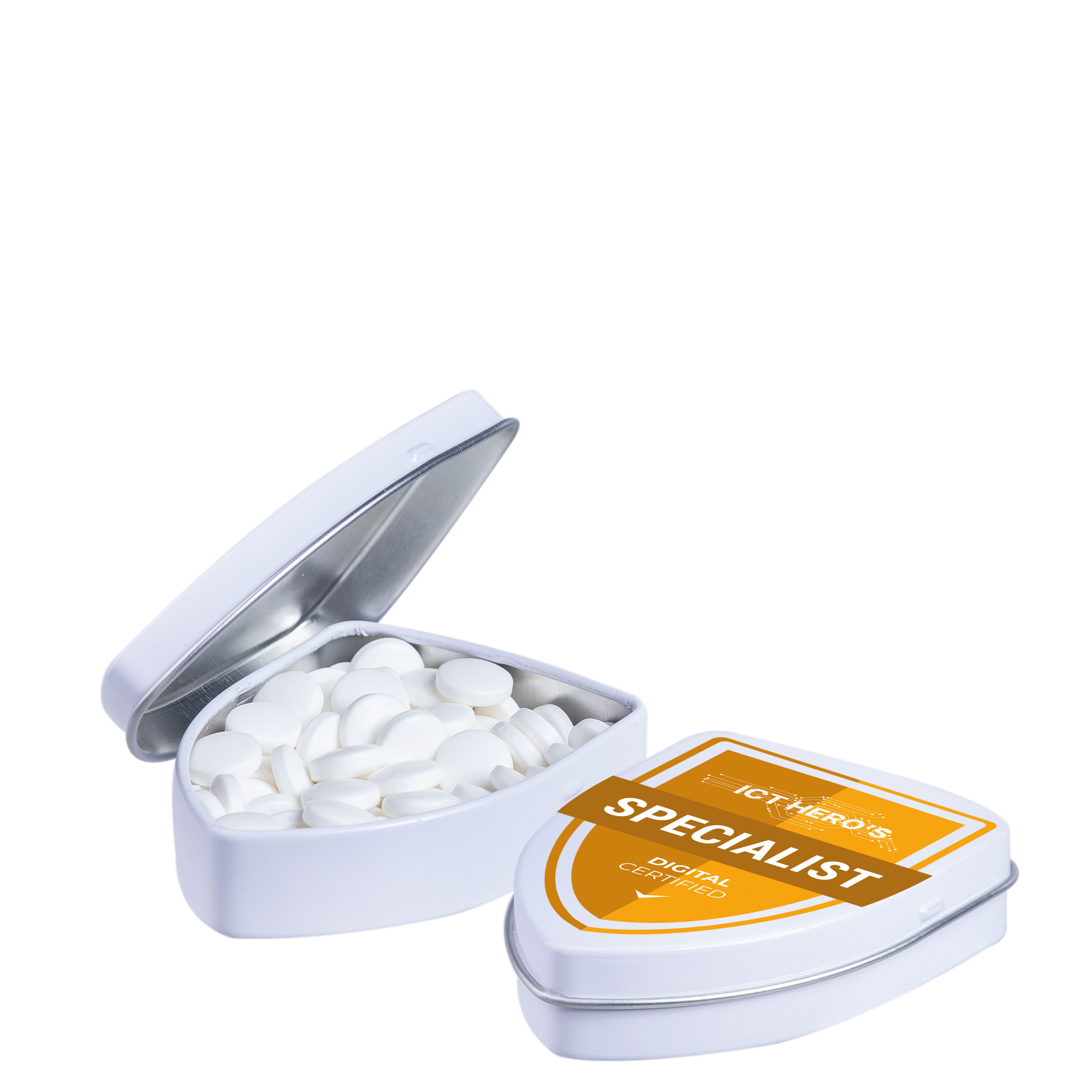 Schildförmige Dose Pfefferminz