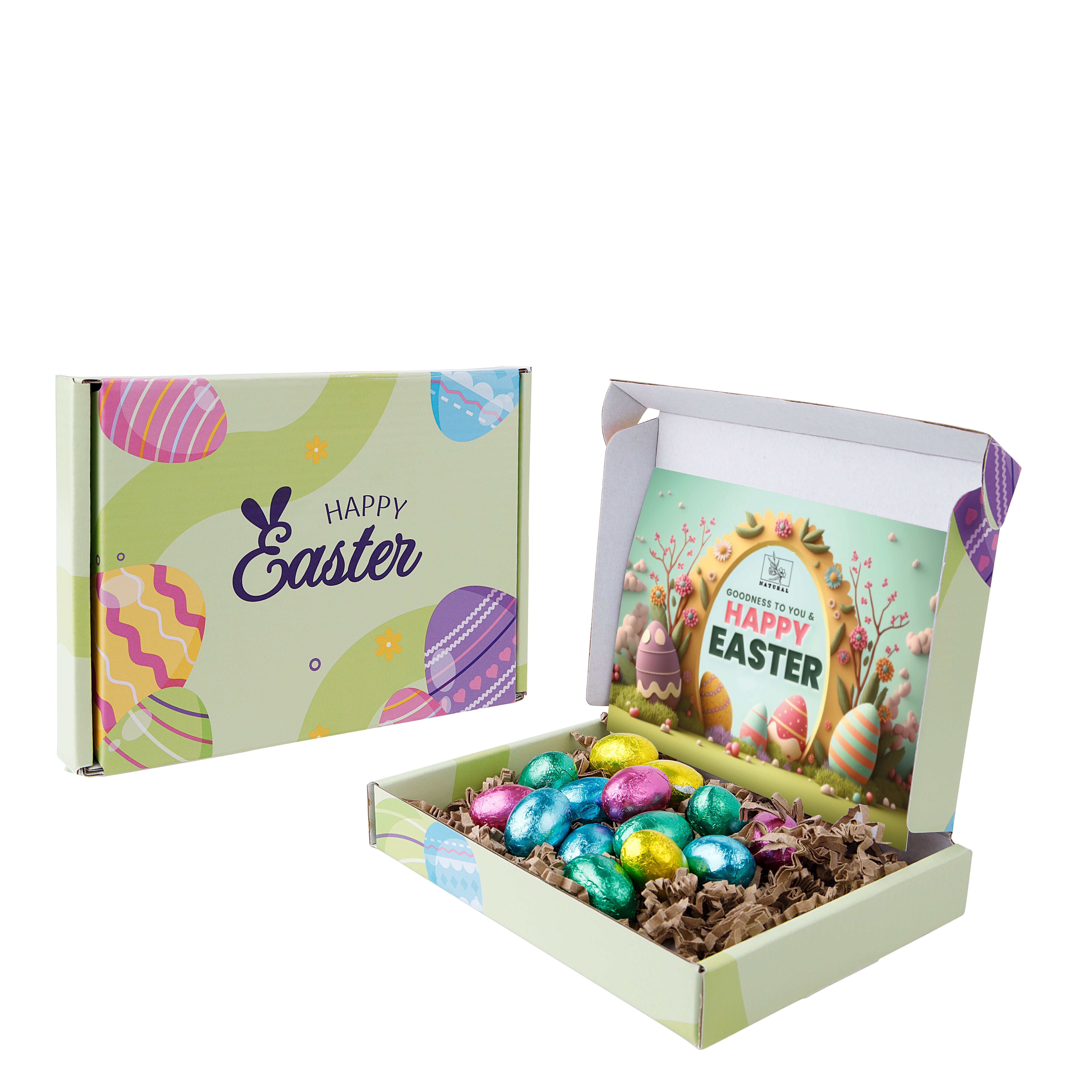 Oster-Briefkastgeschenkbox mit Ostereiern