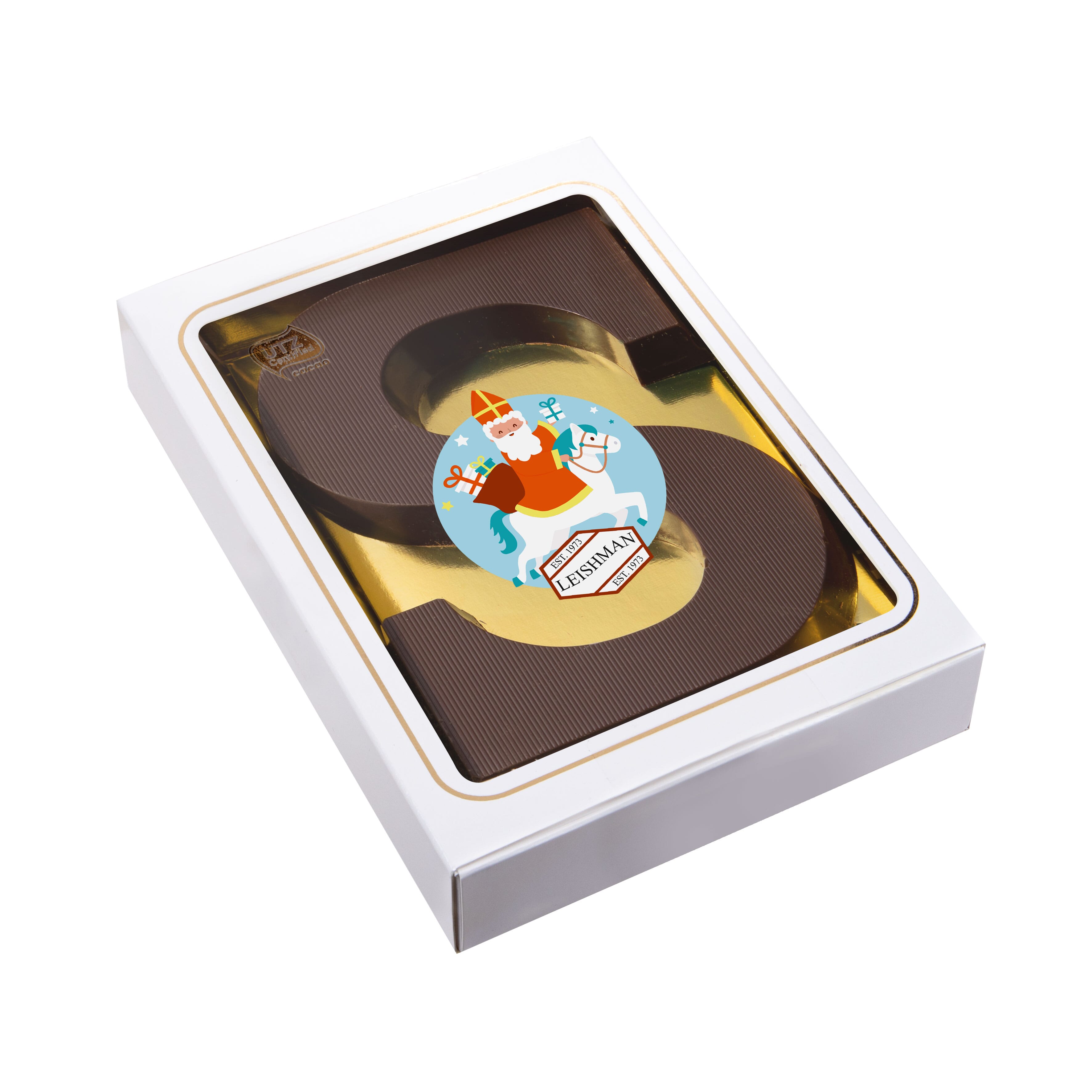 Sinterklaas Buchstabe "S" Zartbitterschokolade 150 Gramm