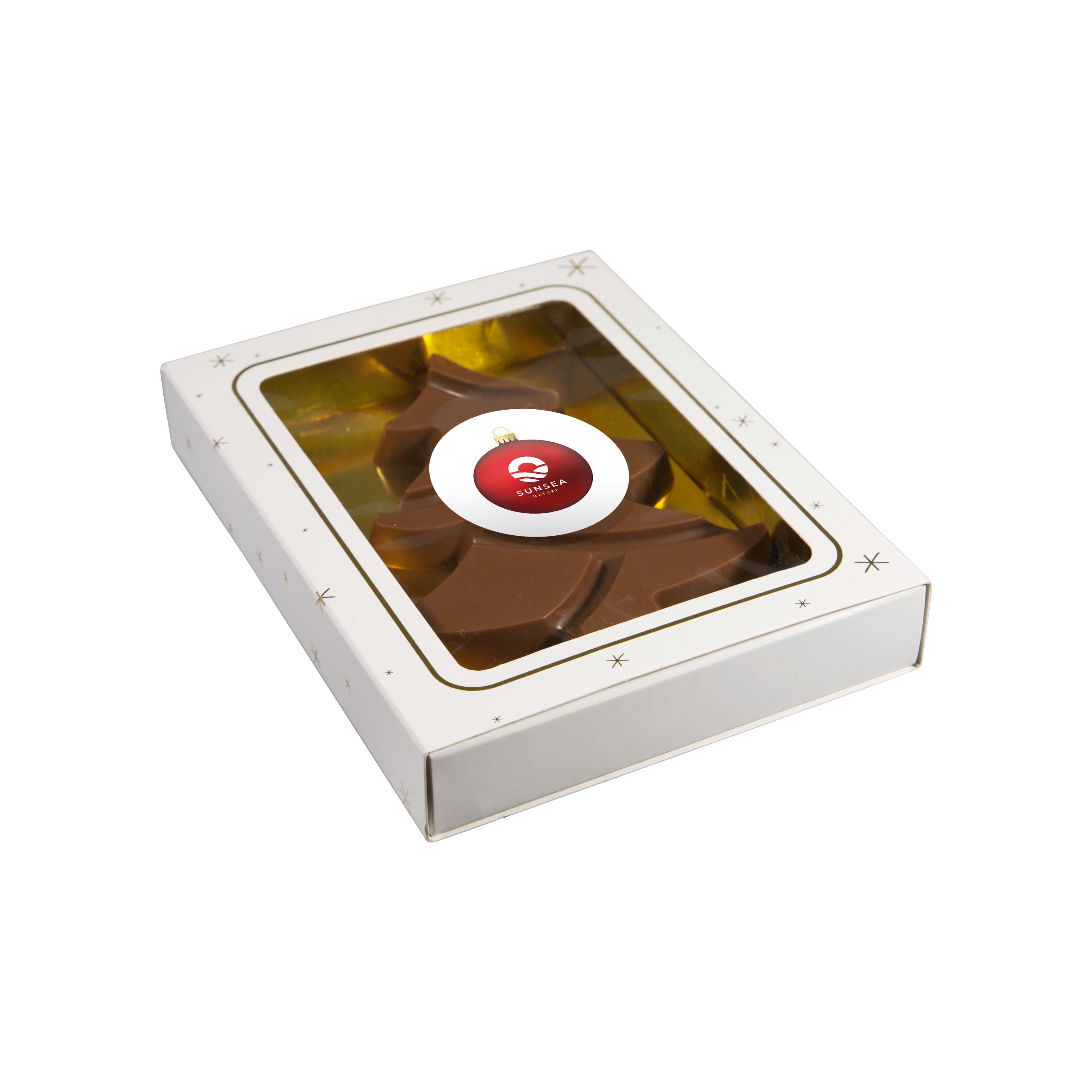 Schachtel mit Schoko-Weihnachtsbaum