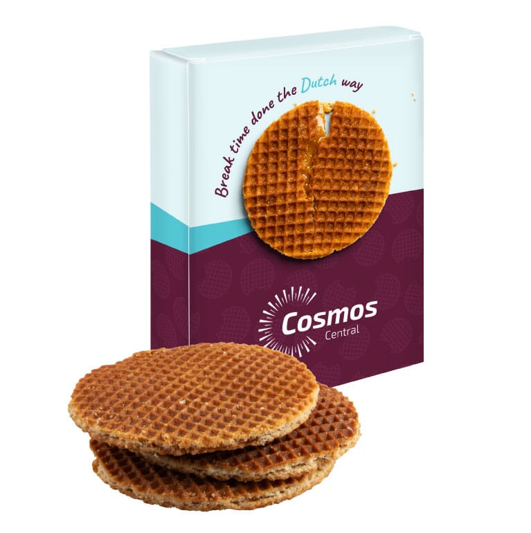 Schachtel mit 3 Niederländische Butterstroopwaffel