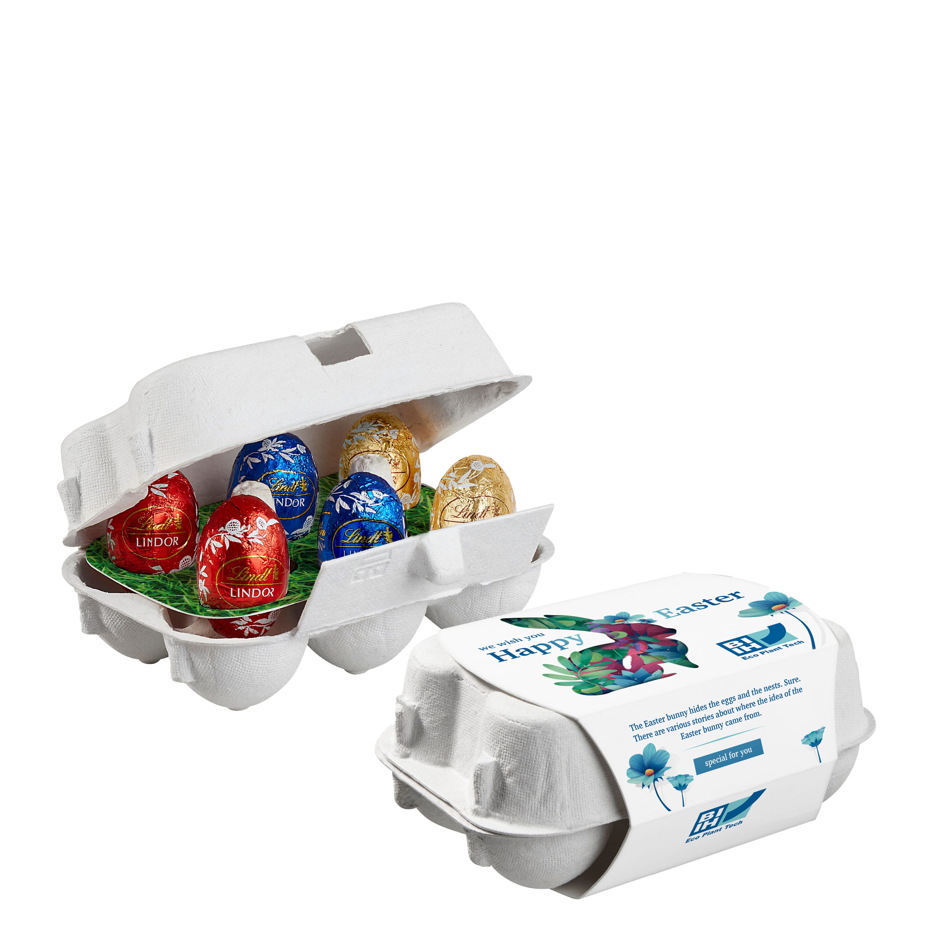 6er-Pack Eierschachtel mit Lindt-Eiern