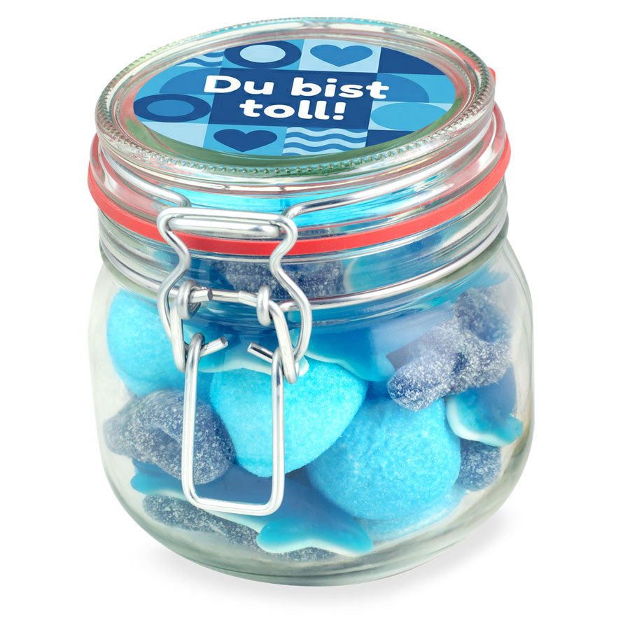 Bügelglas M blau