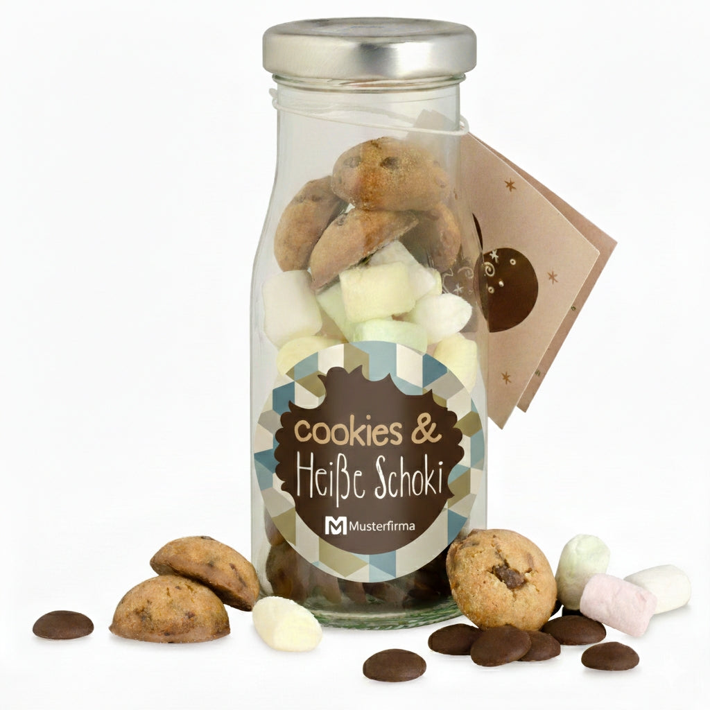 DIY Flasche Cookies & Heißer Kakao