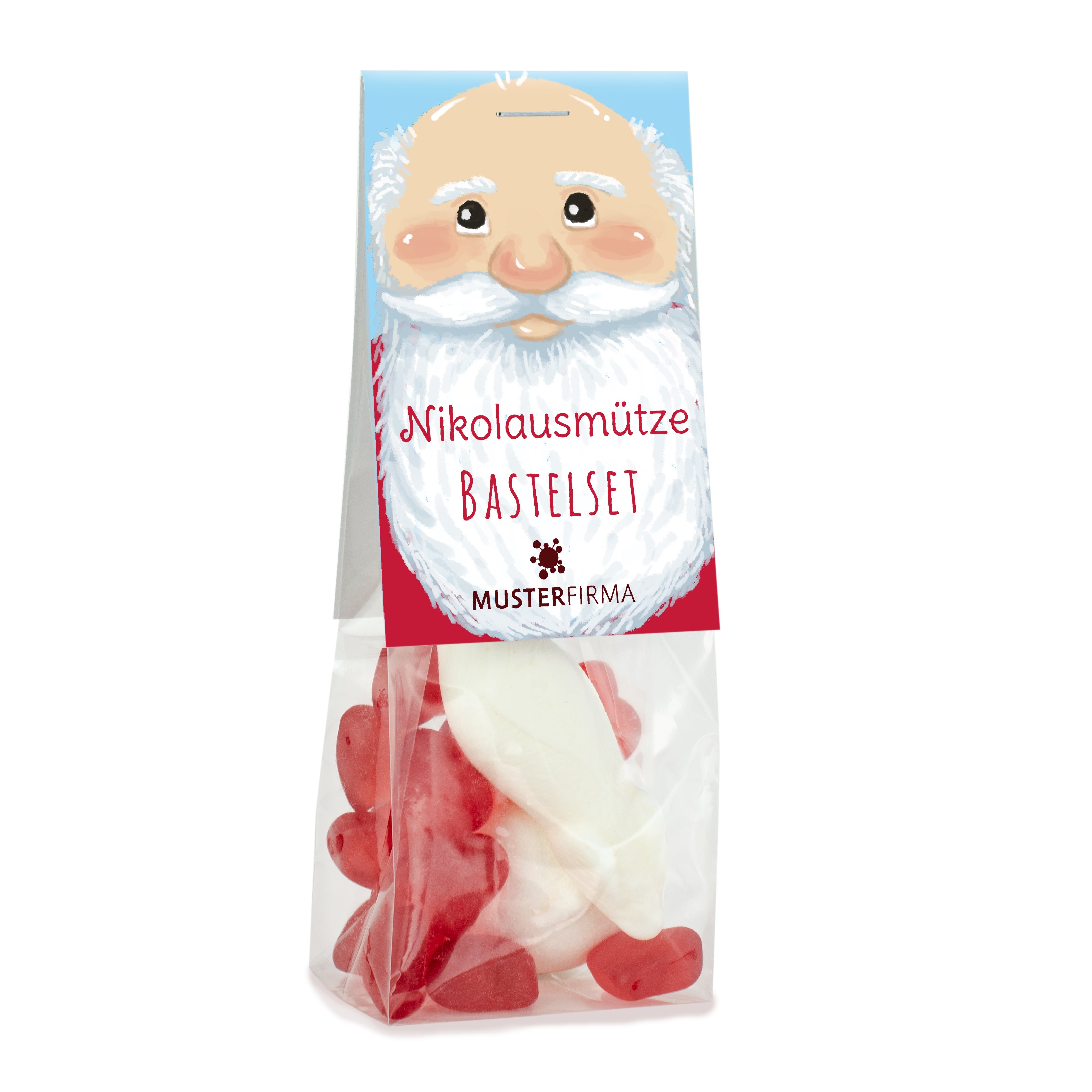 Naschbeutel Nikolausmütze Bastelset