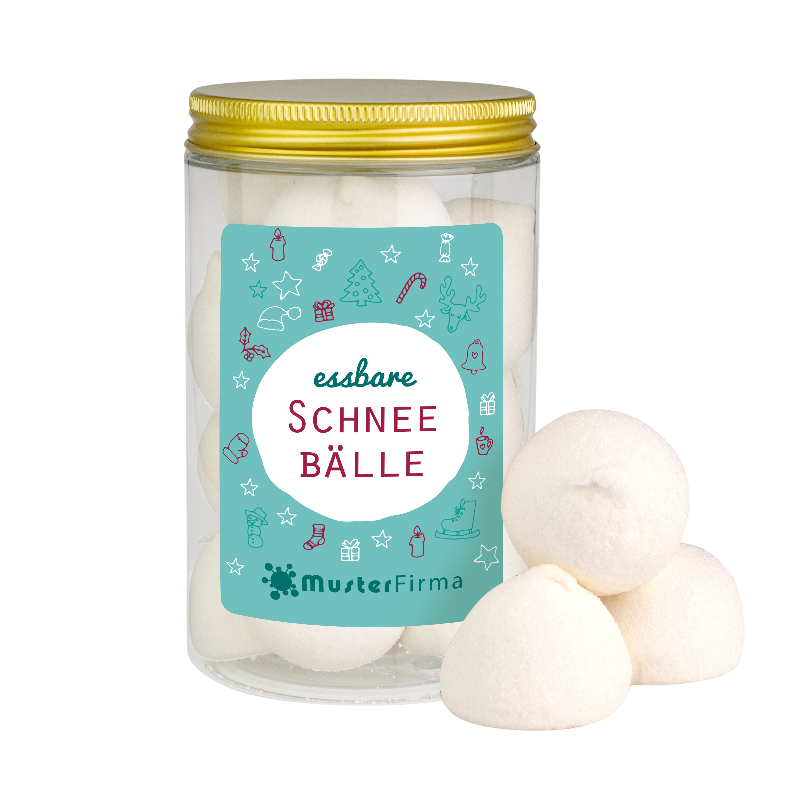 Naschdose M Essbare Schneebälle